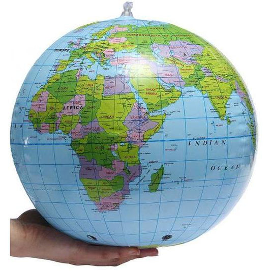 Large Inflatable World Globe Ball 38cm by HitMyNeed