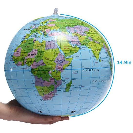 Large Inflatable World Globe Ball 38cm by HitMyNeed