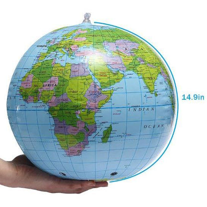 Large Inflatable World Globe Ball 38cm by HitMyNeed