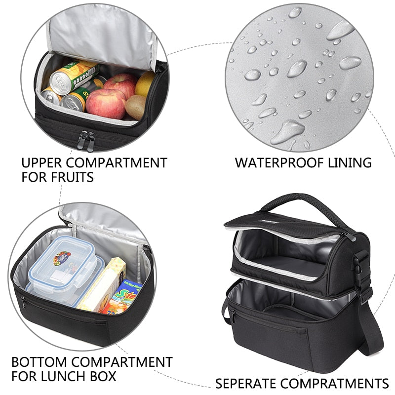 Large Insulated Lunch Cooler Bag, 13.4L Capacity by HitMyNeed