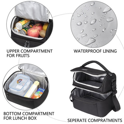 Large Insulated Lunch Cooler Bag, 13.4L Capacity by HitMyNeed