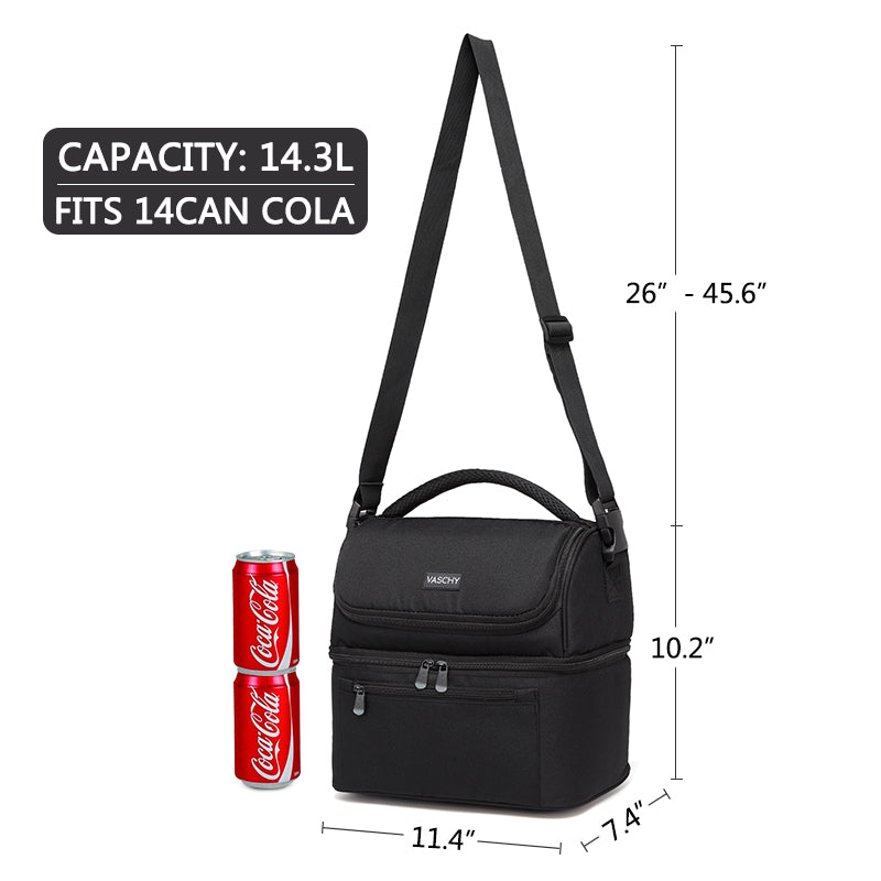 Large Insulated Lunch Cooler Bag, 13.4L Capacity by HitMyNeed