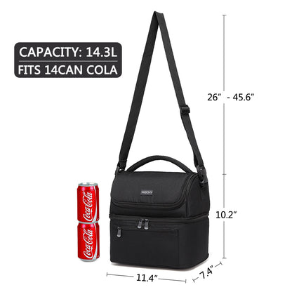 Large Insulated Lunch Cooler Bag, 13.4L Capacity by HitMyNeed