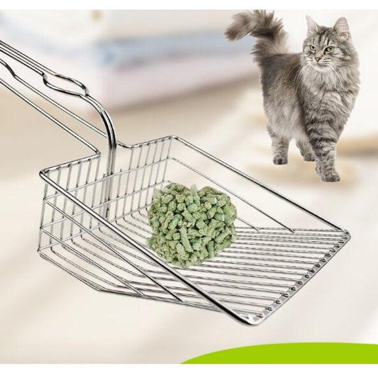 Large Iron Metal Kitty Litter Scoop with Comfort Grip by HitMyNeed