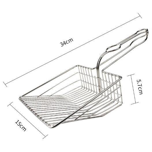 Large Iron Metal Kitty Litter Scoop with Comfort Grip by HitMyNeed