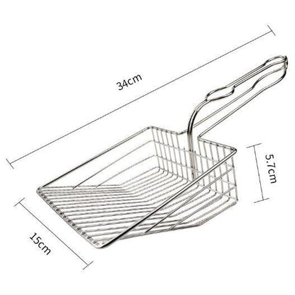 Large Iron Metal Kitty Litter Scoop with Comfort Grip by HitMyNeed