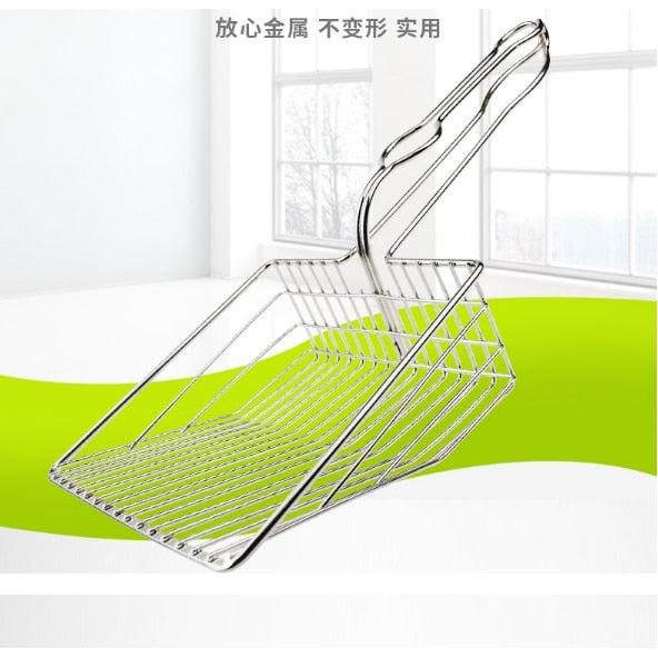 Large Iron Metal Kitty Litter Scoop with Comfort Grip by HitMyNeed