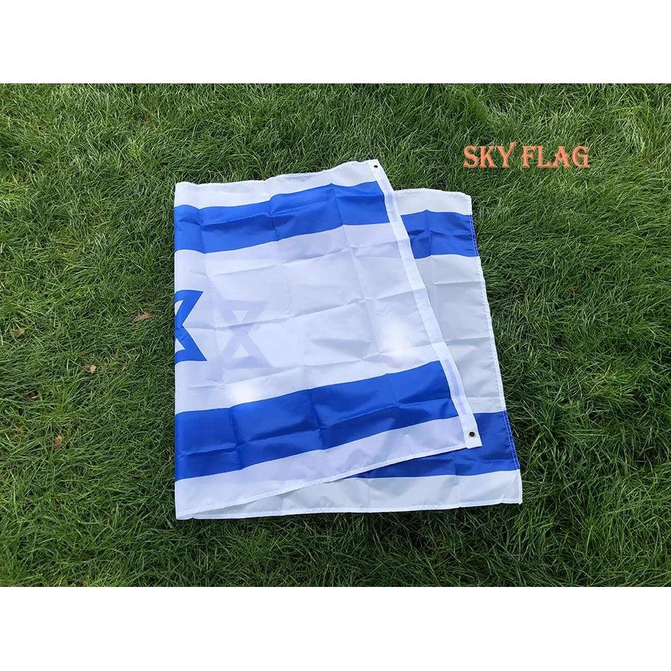 Large Israel National Flag with Hanging Sleeve by HitMyNeed