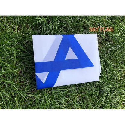 Large Israel National Flag with Hanging Sleeve by HitMyNeed