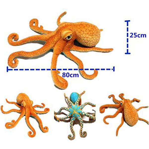 Large Octopus Stuffed Animal Plush Toy 80cm by HitMyNeed
