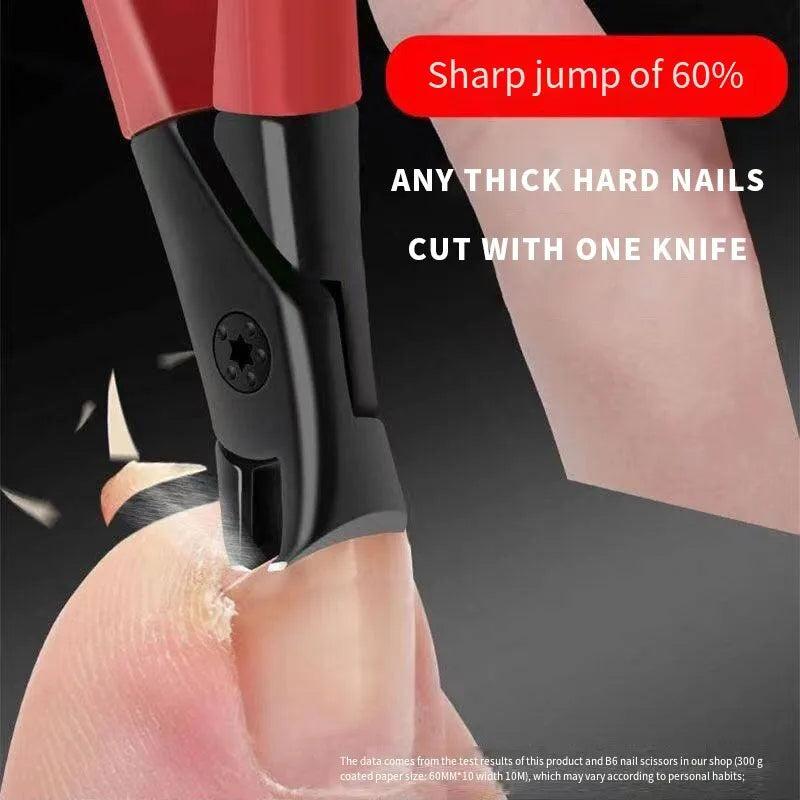 Large Opening Nail Clippers for Thick Nails, Gray by HitMyNeed