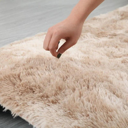 Large Oval Plush Tie-Dye Rug for Bedroom & Living Room by HitMyNeed