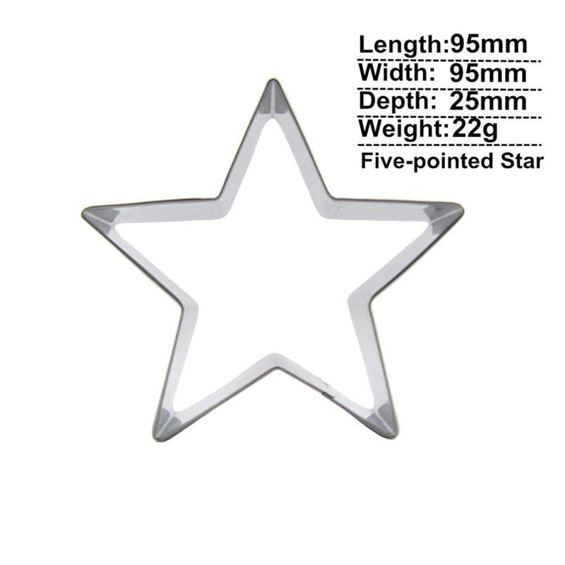 Large Stainless Steel Star Cookie Cutter (9.5cm) - Durable Baking Mold by HitMyNeed