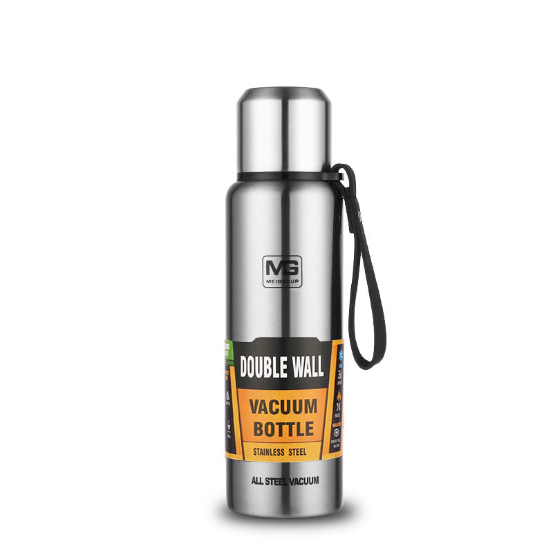 Large Stainless Steel Vacuum Flask Thermos Bottle 500ml silver by HitMyNeed