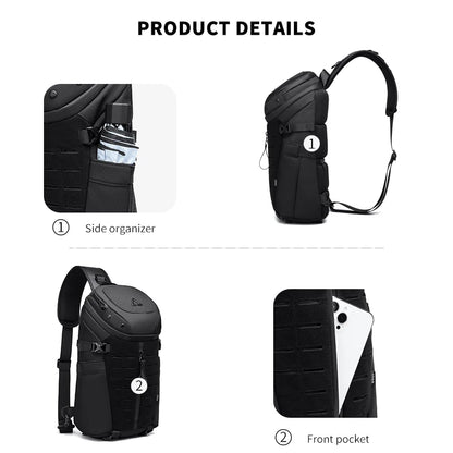 Large Waterproof Men's Sling Crossbody Travel Bag by HitMyNeed