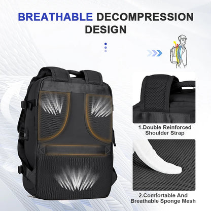 Large Waterproof Travel Laptop Backpack Carry-On by HitMyNeed