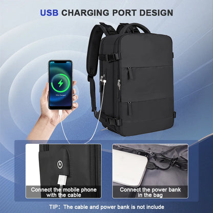 Large Waterproof Travel Laptop Backpack Carry-On by HitMyNeed
