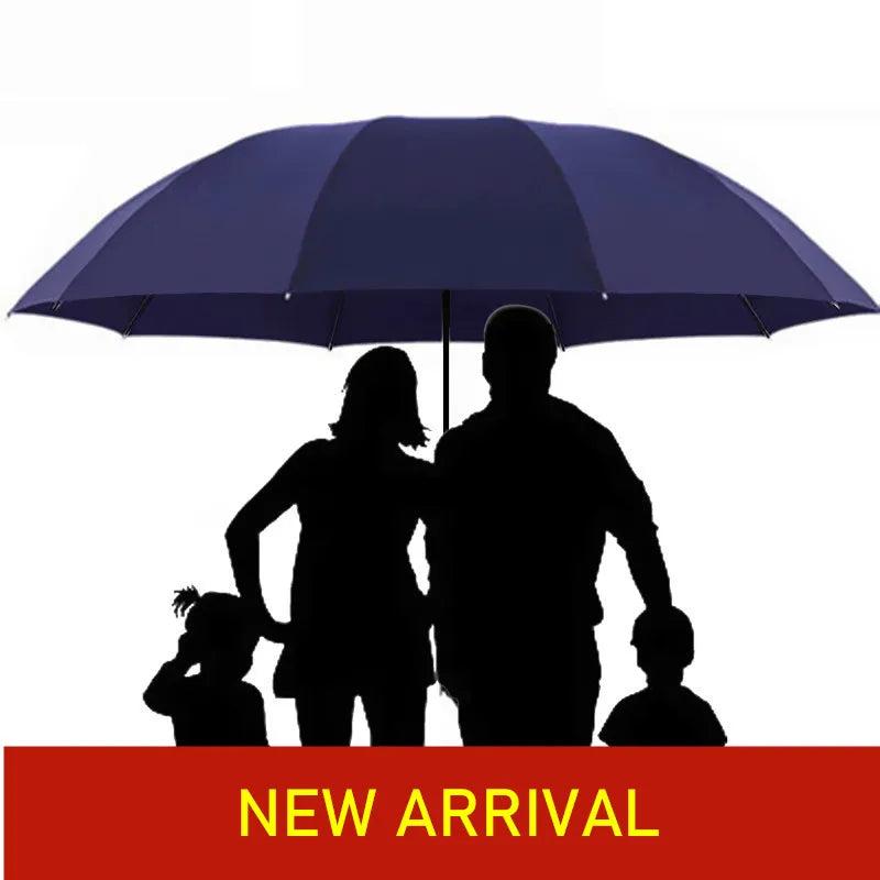 Large Windproof Folding Umbrella for Family Use blue by HitMyNeed