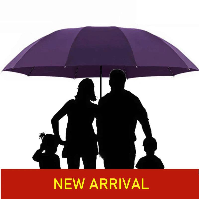 Large Windproof Folding Umbrella for Family Use purple by HitMyNeed