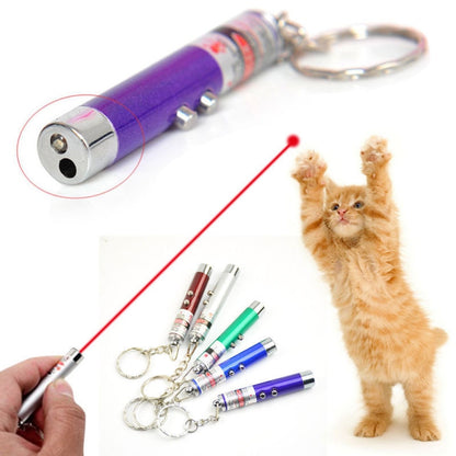 Laser Cat Toy Pointer with LED Light Keychain by HitMyNeed