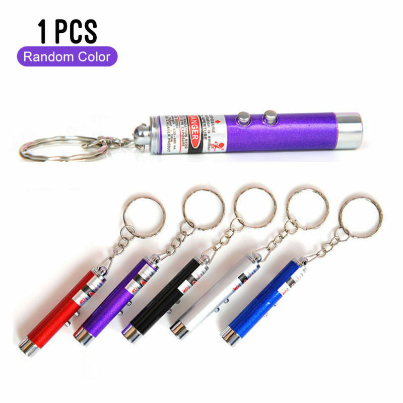 Laser Cat Toy Pointer with LED Light Keychain by HitMyNeed