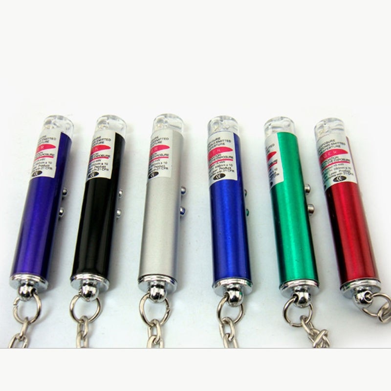 Laser Cat Toy Pointer with LED Light Keychain by HitMyNeed