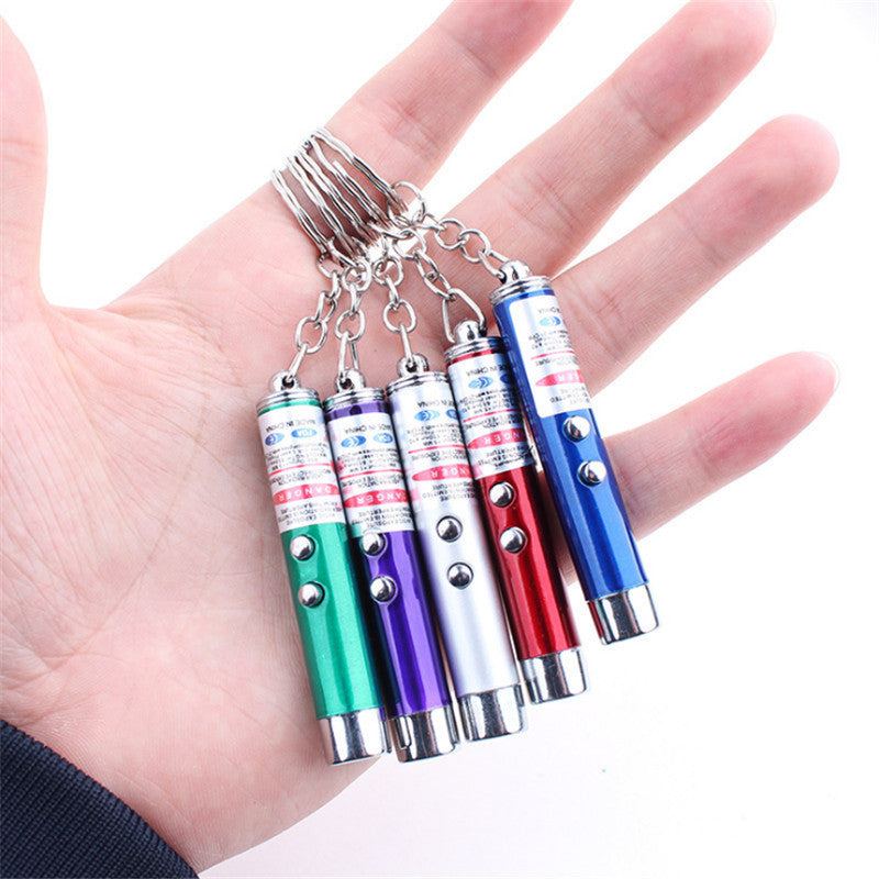 Laser Cat Toy Pointer with LED Light Keychain by HitMyNeed
