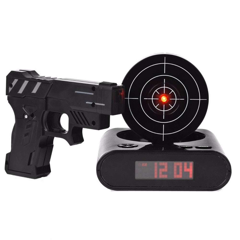 Laser Gun Alarm Clock with Target Shooting Game by HitMyNeed
