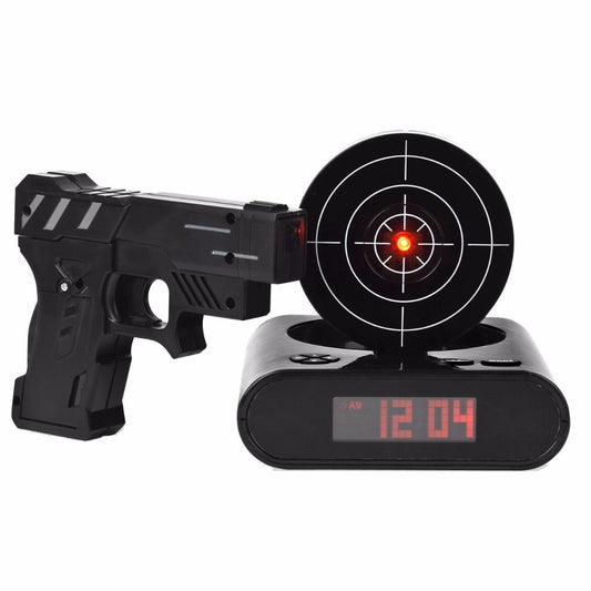 Laser Gun Alarm Clock with Target Shooting Game by HitMyNeed