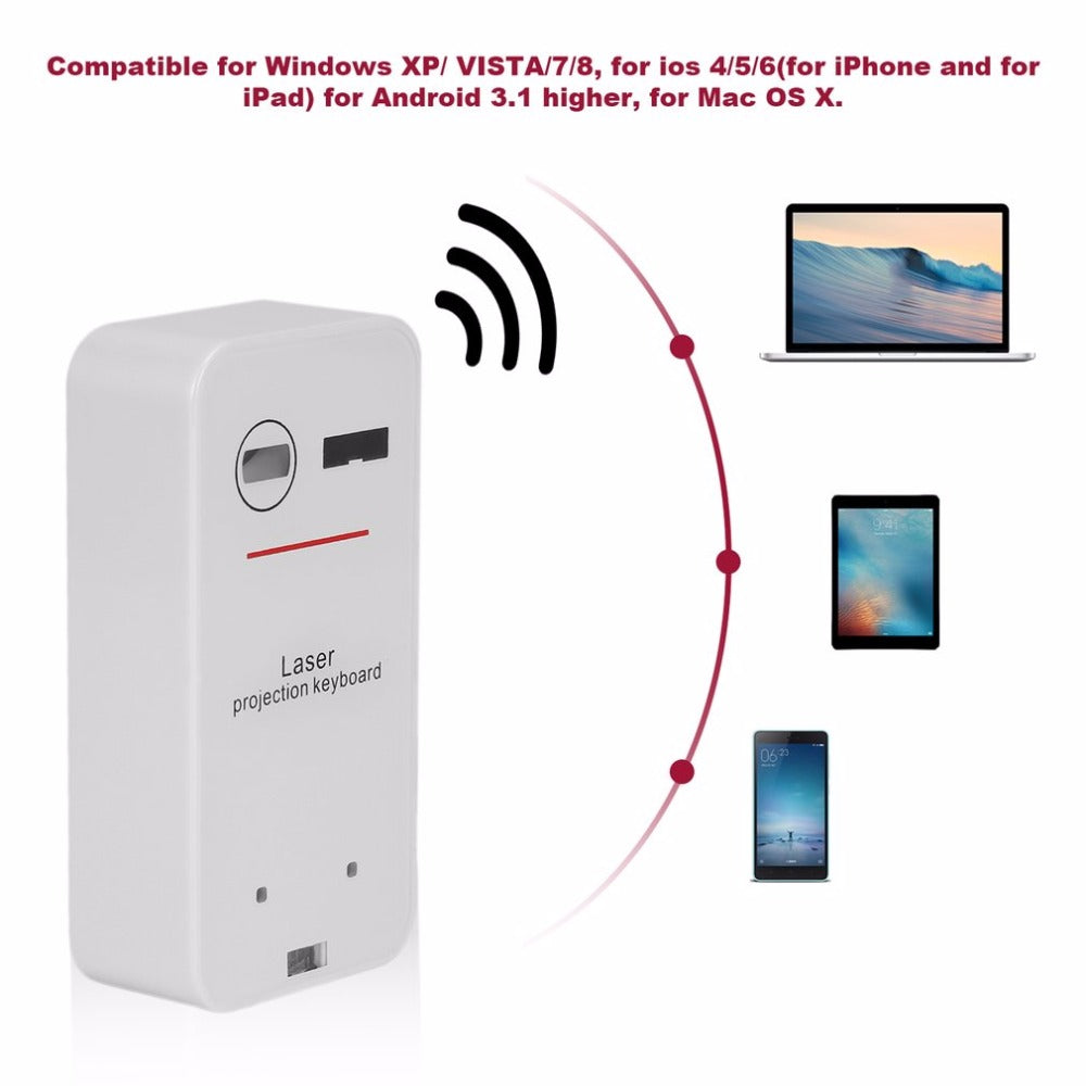 Laser Projection Bluetooth Keyboard, Mouse & Speaker by HitMyNeed