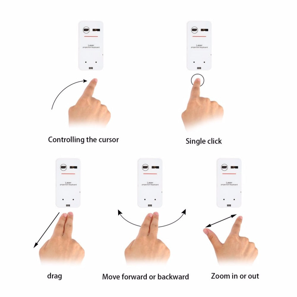 Laser Projection Bluetooth Keyboard, Mouse & Speaker by HitMyNeed