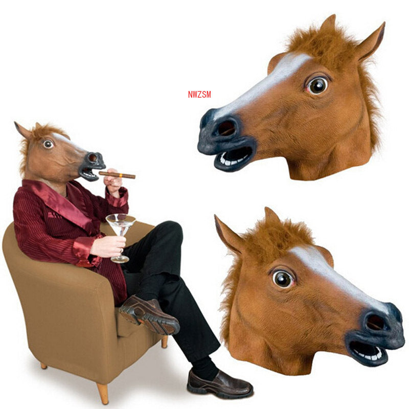 Latex Horse Head Mask Set for Halloween Cosplay by HitMyNeed