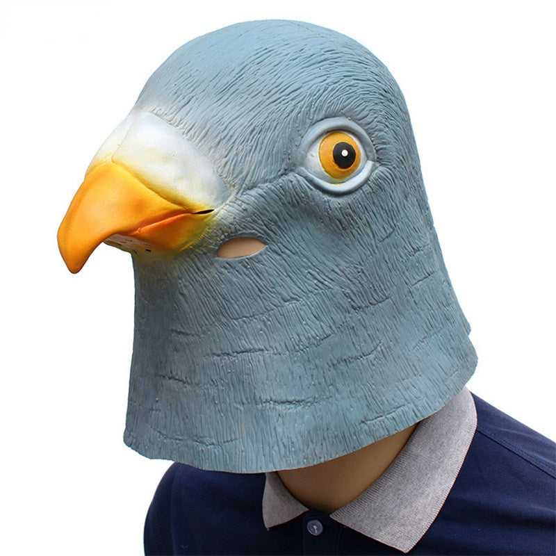 Latex Pigeon Mask Giant Bird Head for Cosplay & Party by HitMyNeed