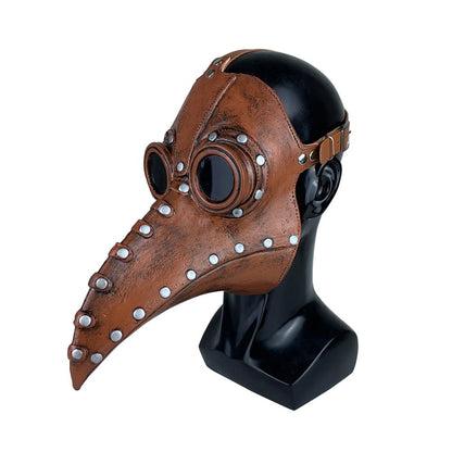 Latex Steampunk Plague Doctor Bird Mask 648-coffee by HitMyNeed