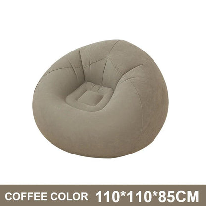 Lazy Inflatable Spherical Sofa Chair, 110cm coffee by HitMyNeed