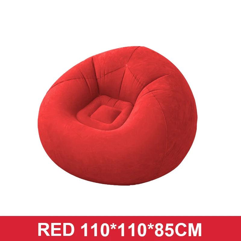 Lazy Inflatable Spherical Sofa Chair, 110cm red by HitMyNeed