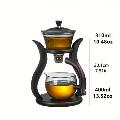 Lazy Kung Fu Glass Tea Set with Semi-Auto Teapot by HitMyNeed