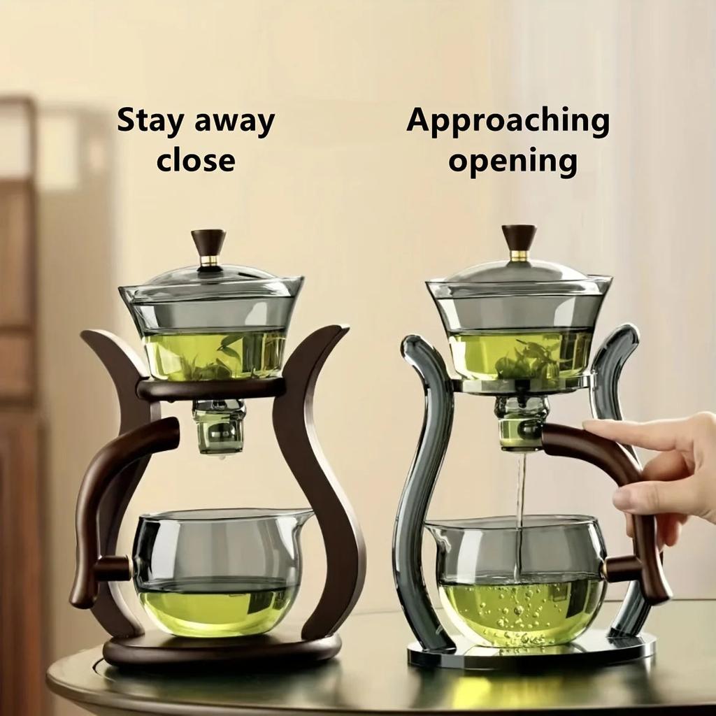 Lazy Kung Fu Glass Tea Set with Semi-Auto Teapot by HitMyNeed