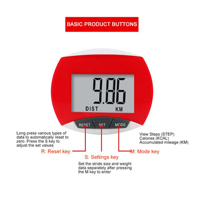 LCD Walking Step Pedometer with Distance & Calories by HitMyNeed