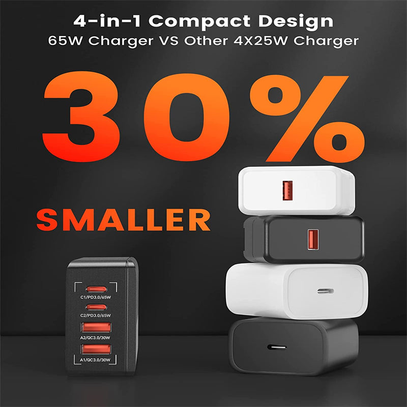 LDNIO A4808Q 65W 4-Port Desktop Fast Charger by HitMyNeed