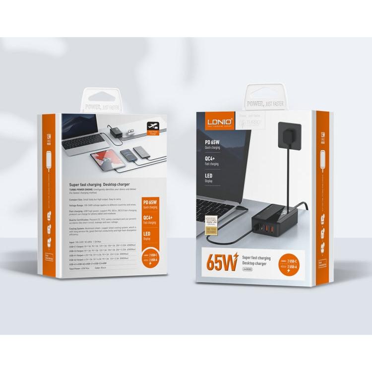 LDNIO A4808Q 65W 4-Port Desktop Fast Charger by HitMyNeed