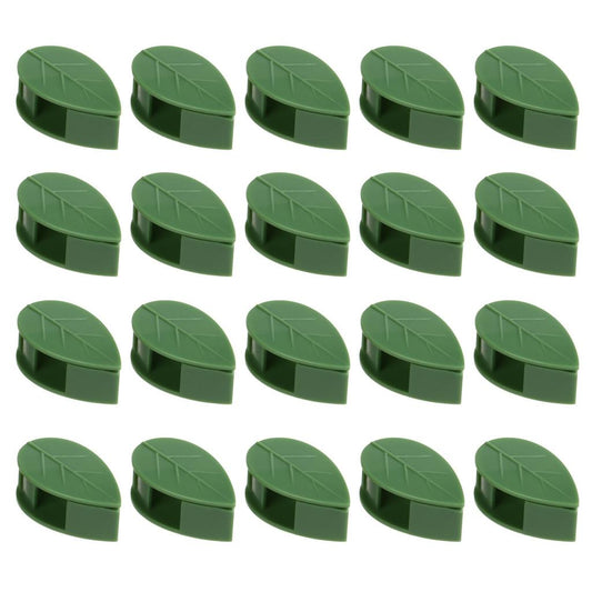 Leaf Climbing Plant Clips 10pcs Self-Adhesive Green by HitMyNeed