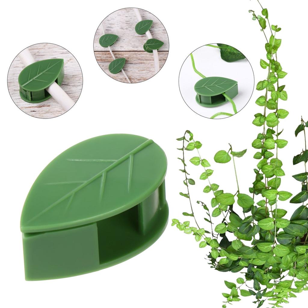Leaf Climbing Plant Clips 10pcs Self-Adhesive Green by HitMyNeed