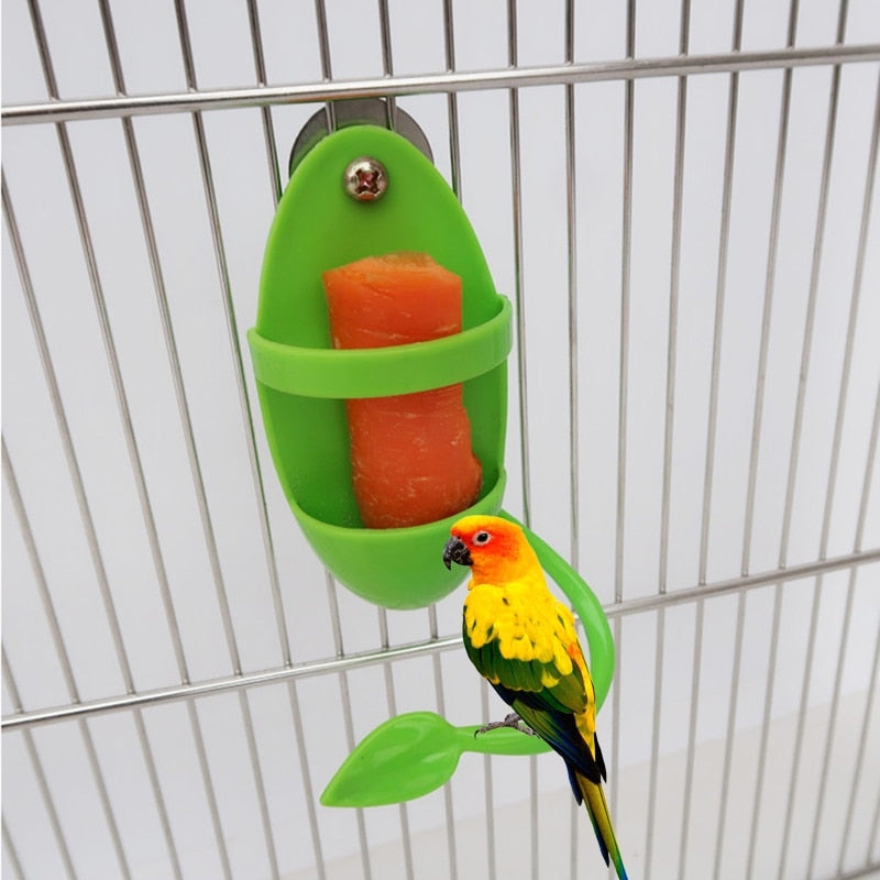 Leaf Design Parrot Cuttlebone Holder for Bird Cages by HitMyNeed
