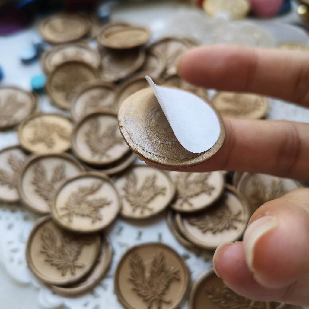 Leaf Design Wax Seal Stickers, 15 Pack by HitMyNeed