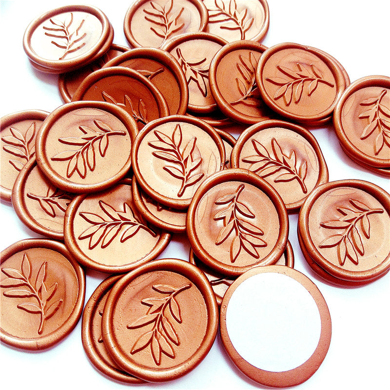 Leaf Design Wax Seal Stickers, 15 Pack by HitMyNeed