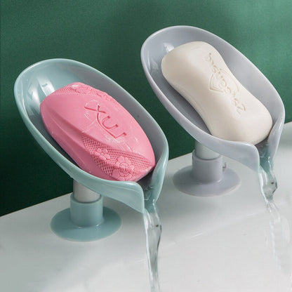 Leaf Drain Soap Holder with Suction Cup (2 Pack) by HitMyNeed