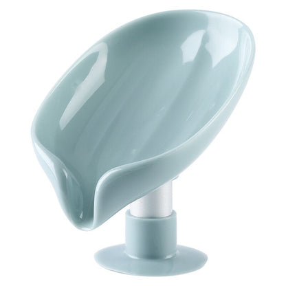 Leaf Drain Soap Holder with Suction Cup (2 Pack) blue by HitMyNeed
