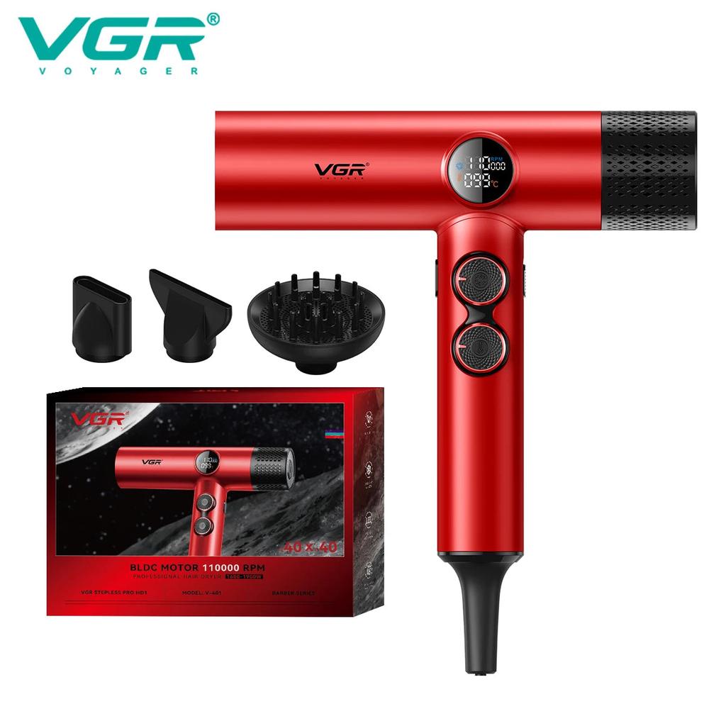 Leafless Professional Hair Dryer 110000 RPM V-401 red by HitMyNeed