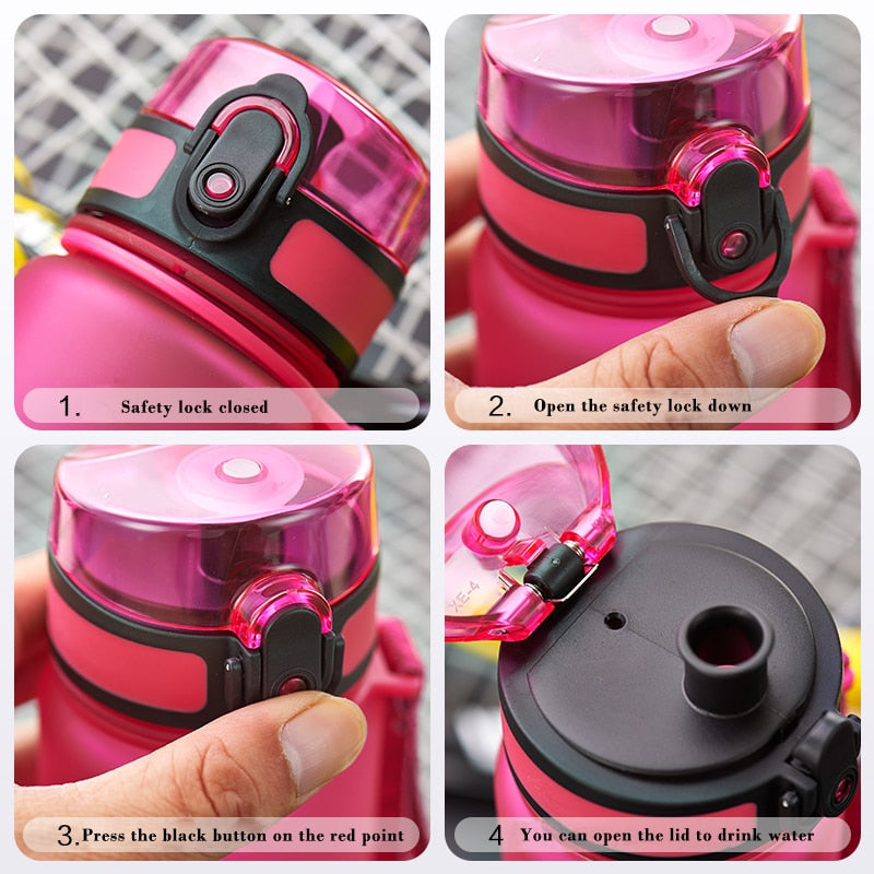 Leakproof Tritan Sports Water Bottle with Strap by HitMyNeed